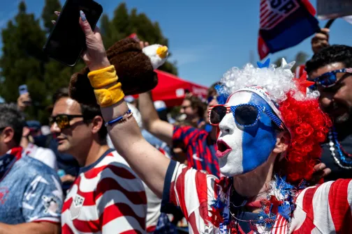 Americans at a game